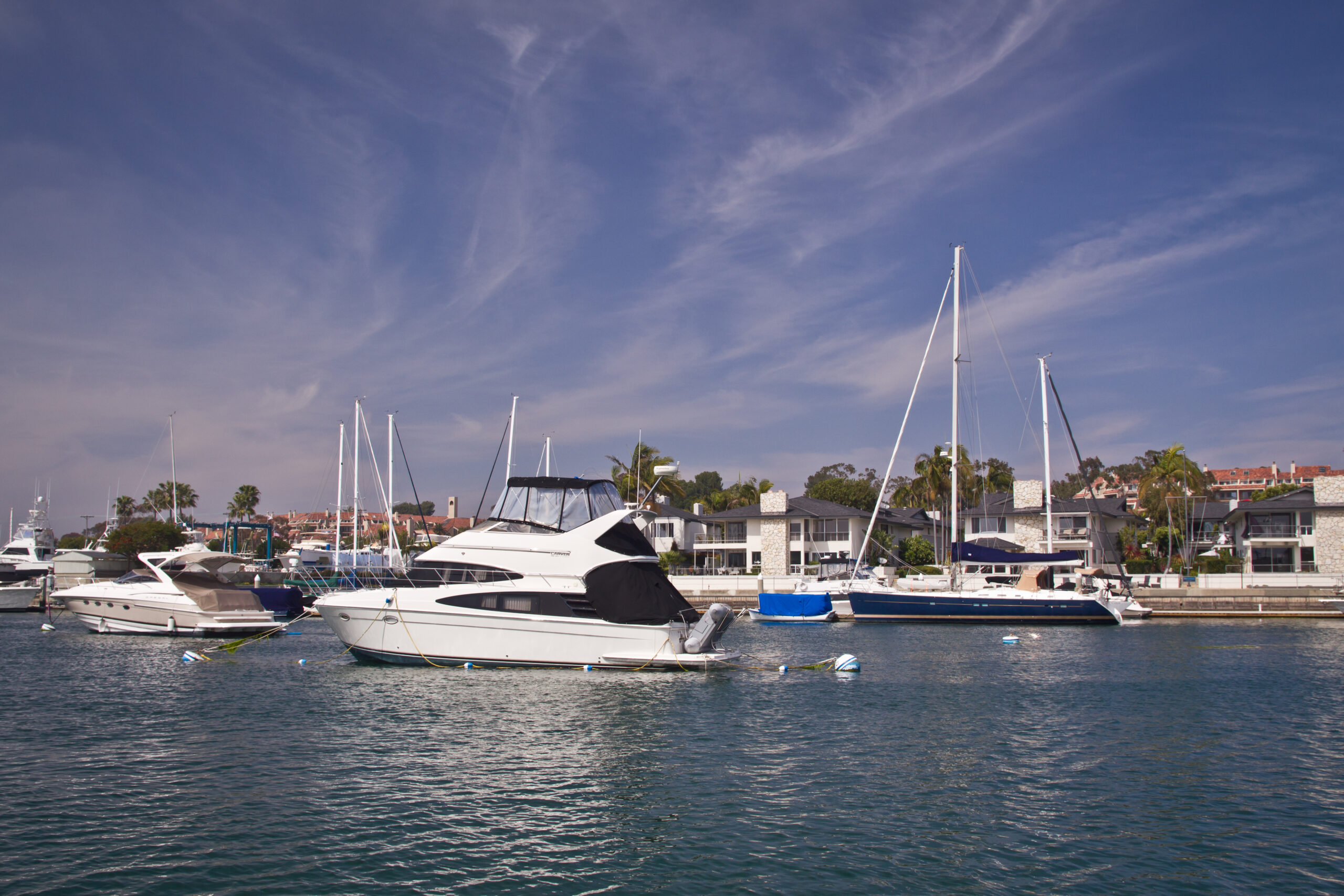 Mooring in Newport Beach harbor