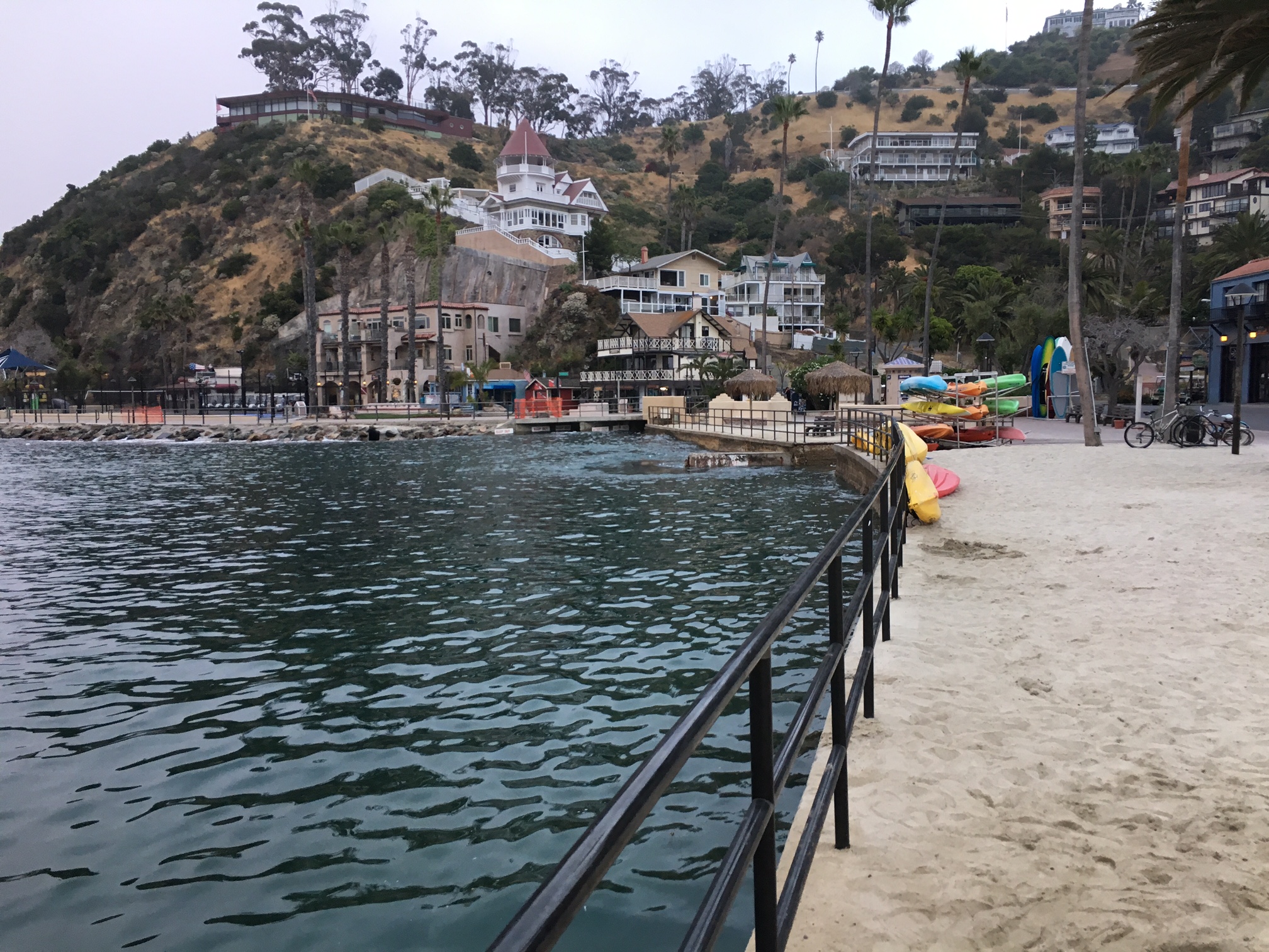 high tide at South Beach Avalon Catalina Island